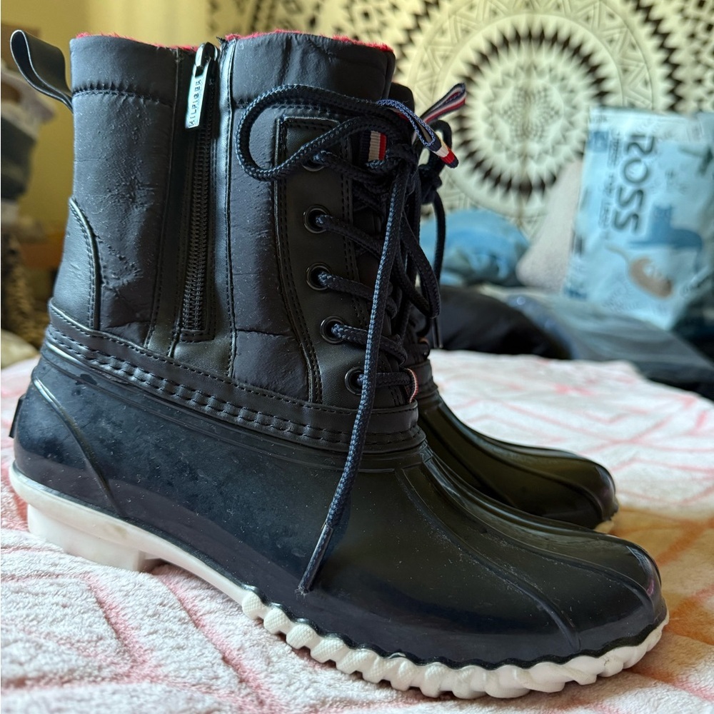 Tommy Hilfiger Kids' Navy and Red Rain Boots - Picture 5 of 13